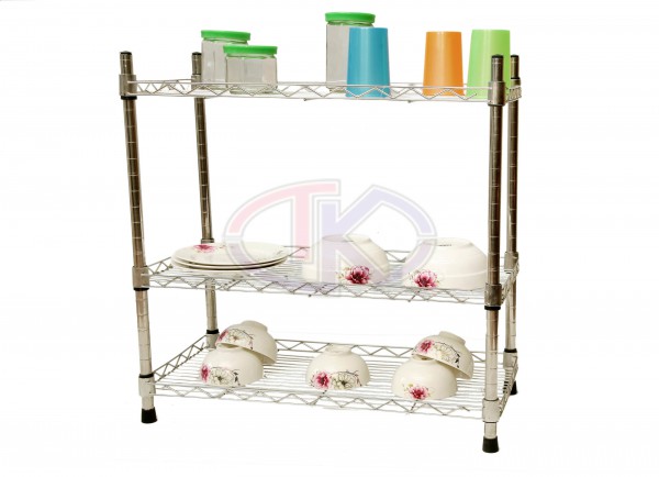 3 tier stainless steel wire shelving unit rack