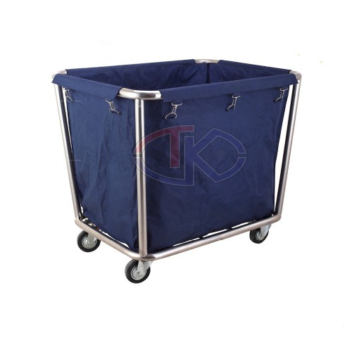 Stainless steel laundry service trolley
