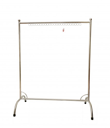 Stainless steel straight rod garment rack