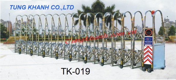 Cổng xếp điện Inox TK-019 (SUS 201)