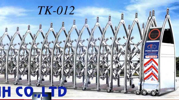 Cổng xếp điện Inox TK-012 (SUS 201)