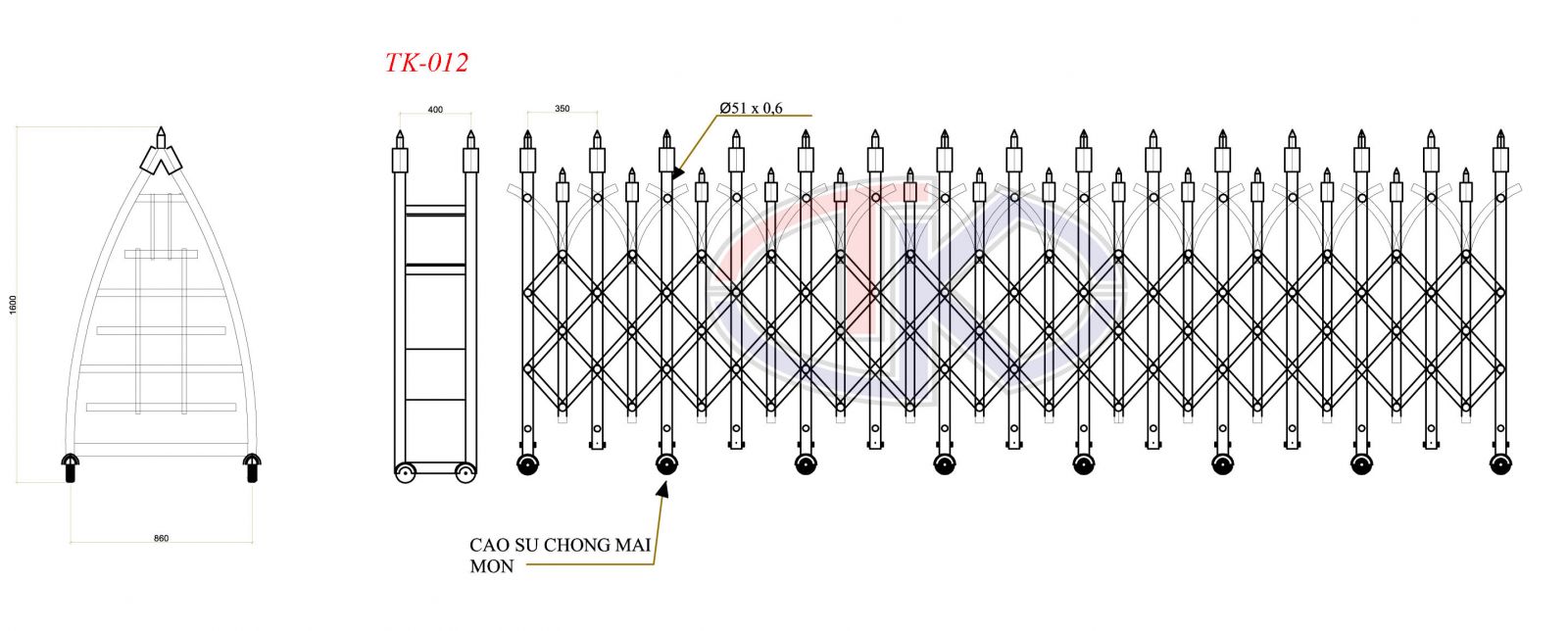 Lắp đặt cổng xếp điện tự động điều khiển từ xa Inox 201, Inox 304, hợp kim nhôm