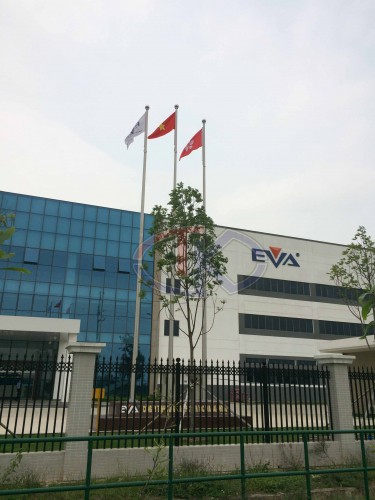 Lắp đặt cột cờ Inox 304 xoay 360 độ tại Công ty công nghiệp chính xác EVA, KCN VSIP Hải Phòng