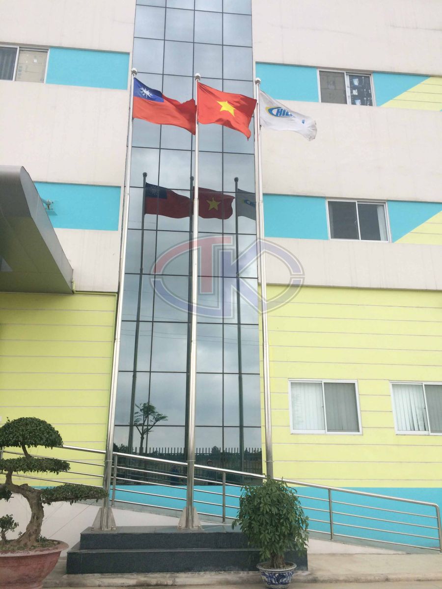 Mẫu cột cờ Inox 304 đẹp tại Hải Phòng