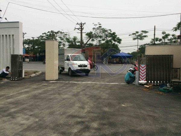 Lắp đặt cổng xếp điện tự động Inox TK-004 tại Nhà máy Bia Hà Nội, Kiến An, Hải Phòng